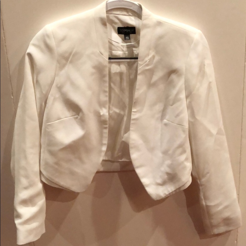 Topshop white blazer